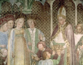 Queen Theodolinda and Pope Gregory the Great Exchanging Gifts